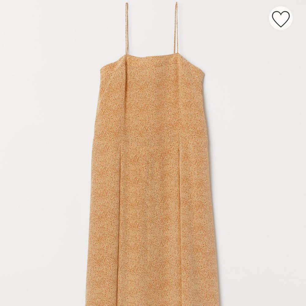 H&M | Pure Silk MIDI-Dress in yellow
